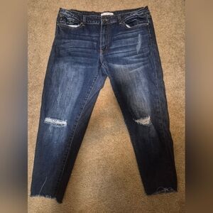KanCan Dark Blue Distressed Skinny Jeans